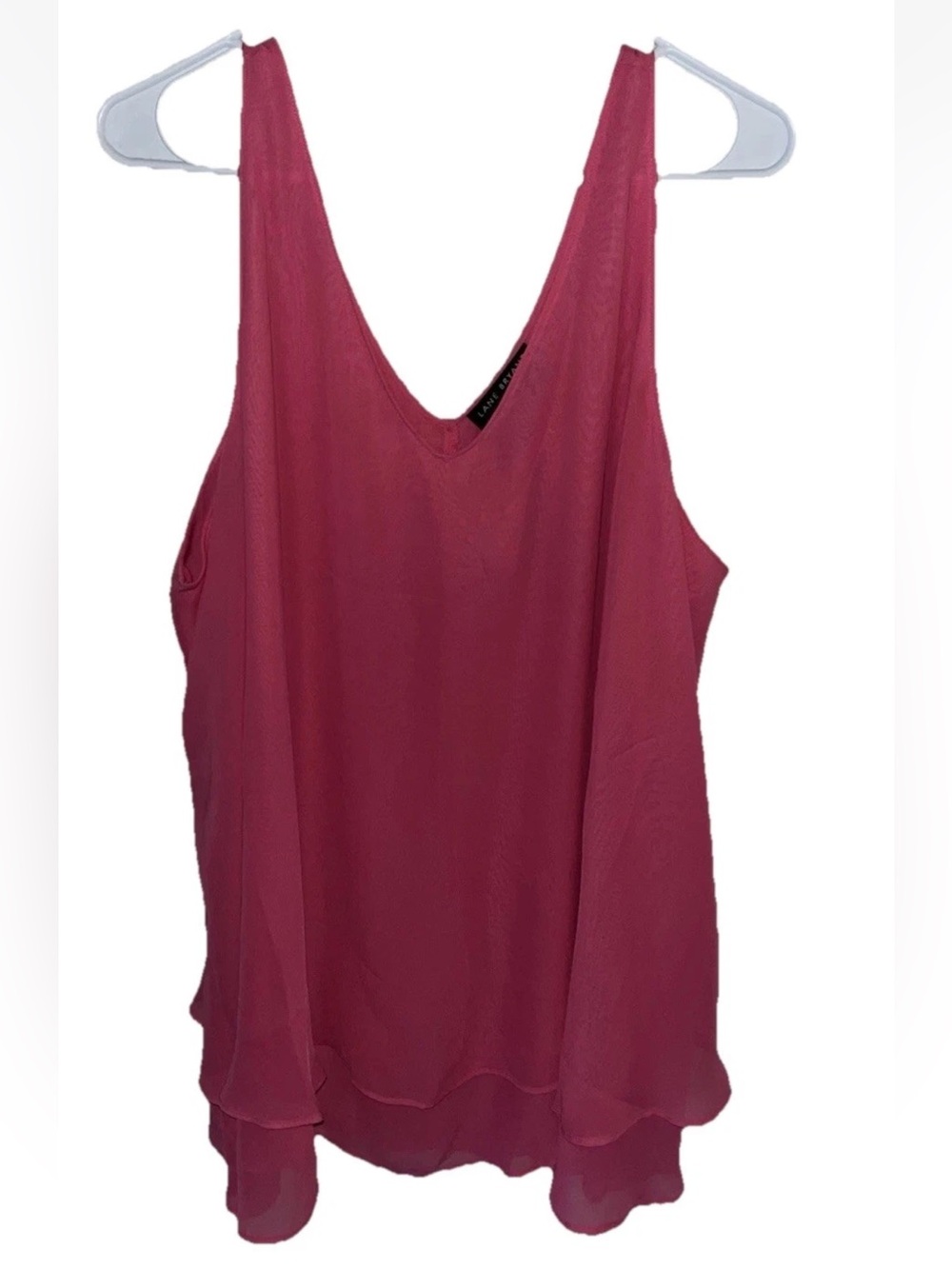 Lane Bryant Women’s Pink Sleeveless Tank Top Blouse Flowy V Neck Size 22 NWT